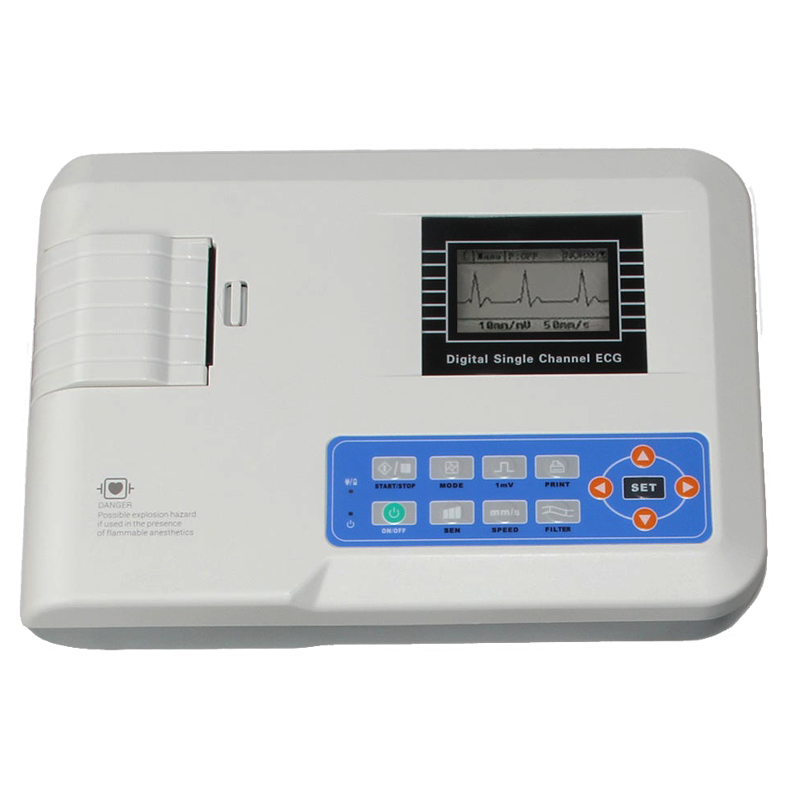 Portable 12 Leads Single Channel Digital Electrocardiogram Ekg Machine
