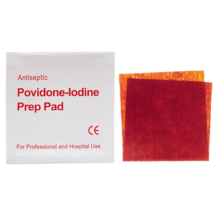Antiseptic povidone iodine prep pad